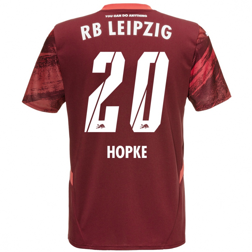 Niño Fútbol Camiseta Hannes Hopke #20 Borgoña 2ª Equipación 2024/25 México