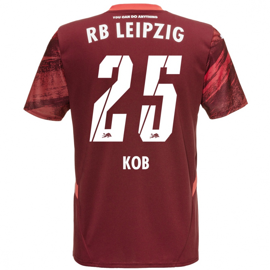 Niño Fútbol Camiseta Leon Koß #25 Borgoña 2ª Equipación 2024/25 México