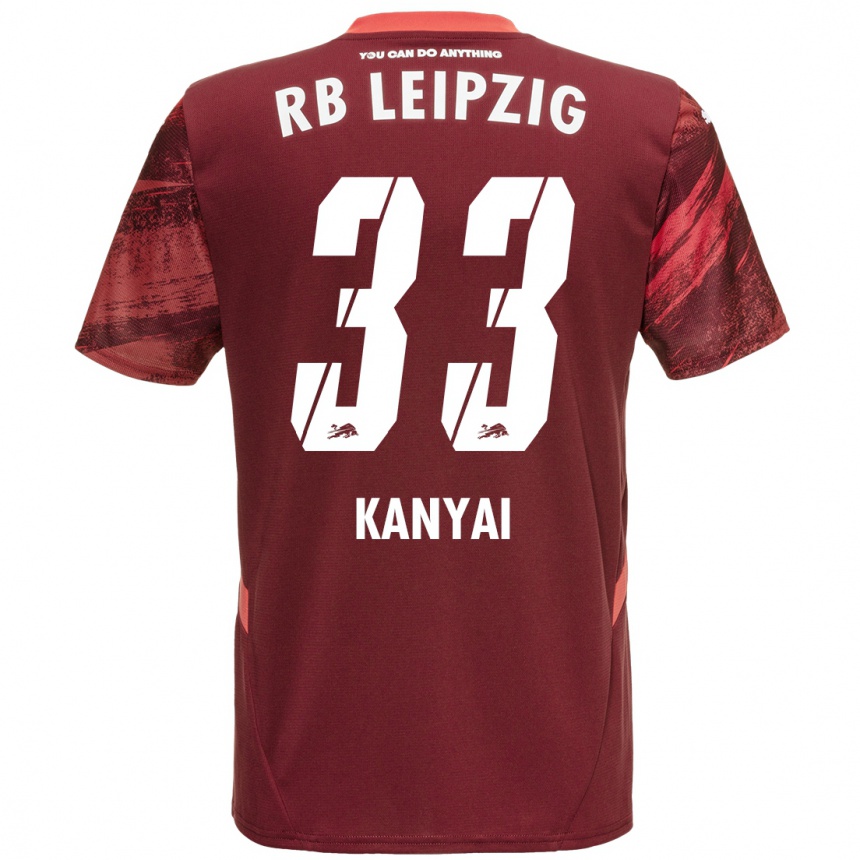 Niño Fútbol Camiseta Janos Kanyai #33 Borgoña 2ª Equipación 2024/25 México