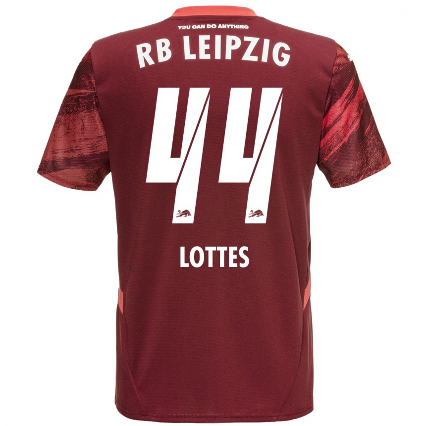 Niño Fútbol Camiseta Benjamin Lottes #44 Borgoña 2ª Equipación 2024/25 México