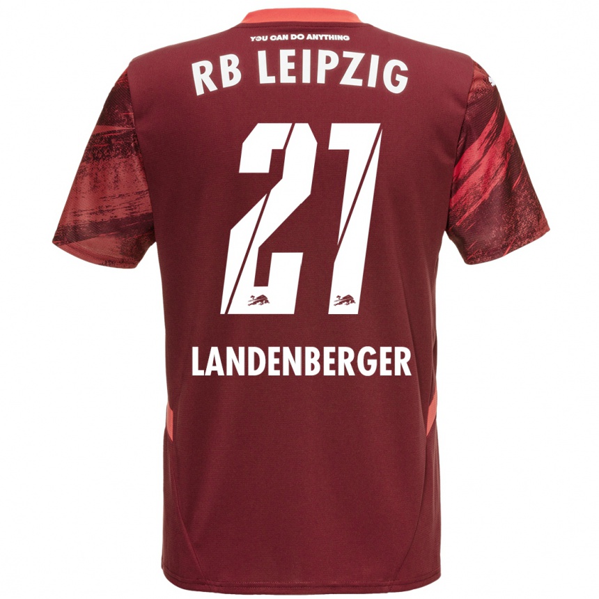 Niño Fútbol Camiseta Julia Landenberger #21 Borgoña 2ª Equipación 2024/25 México