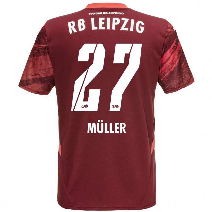 Niño Fútbol Camiseta Marlene Müller #27 Borgoña 2ª Equipación 2024/25 México