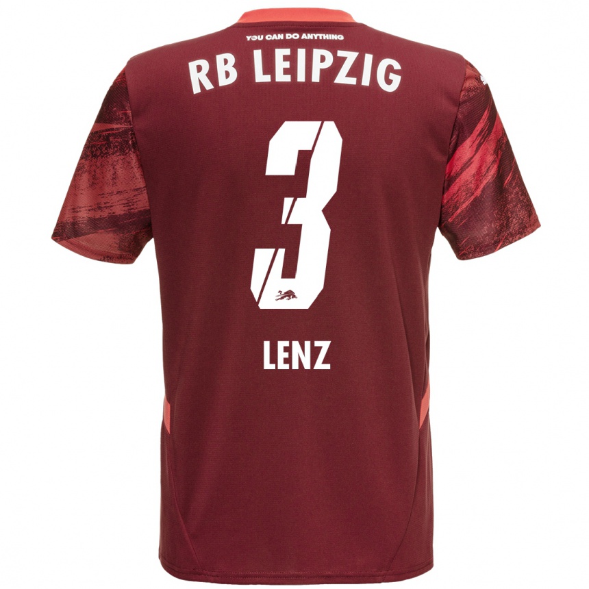 Niño Fútbol Camiseta Christopher Lenz #3 Borgoña 2ª Equipación 2024/25 México