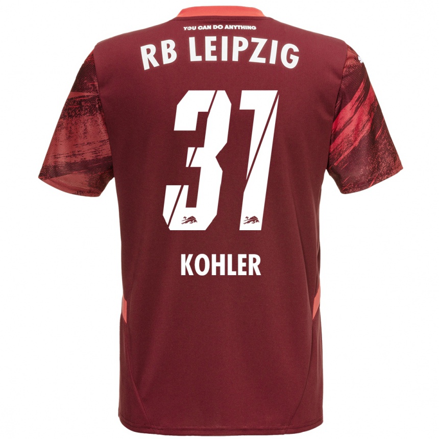 Niño Fútbol Camiseta Tim Köhler #31 Borgoña 2ª Equipación 2024/25 México