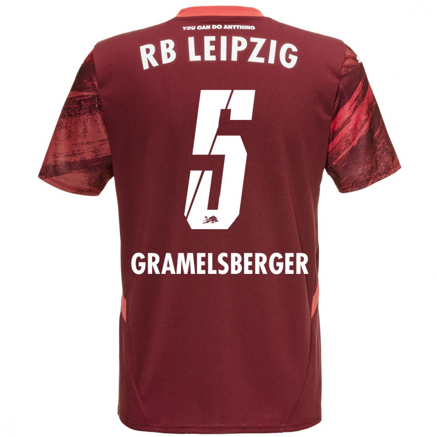 Niño Fútbol Camiseta Lennert Gramelsberger #5 Borgoña 2ª Equipación 2024/25 México