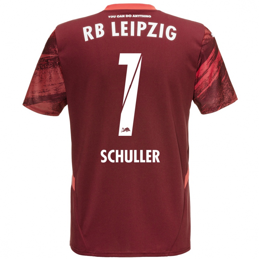 Niño Fútbol Camiseta Gina Schüller #1 Borgoña 2ª Equipación 2024/25 México