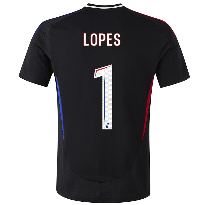 Niño Fútbol Camiseta Anthony Lopes #1 Negro 2ª Equipación 2024/25 México