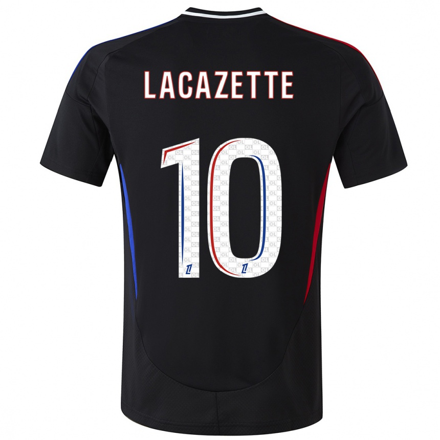 Niño Fútbol Camiseta Alexandre Lacazette #10 Negro 2ª Equipación 2024/25 México