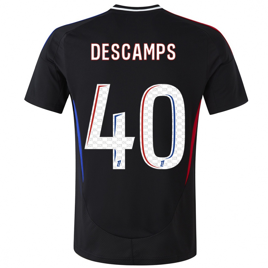 Niño Fútbol Camiseta Rémy Descamps #40 Negro 2ª Equipación 2024/25 México