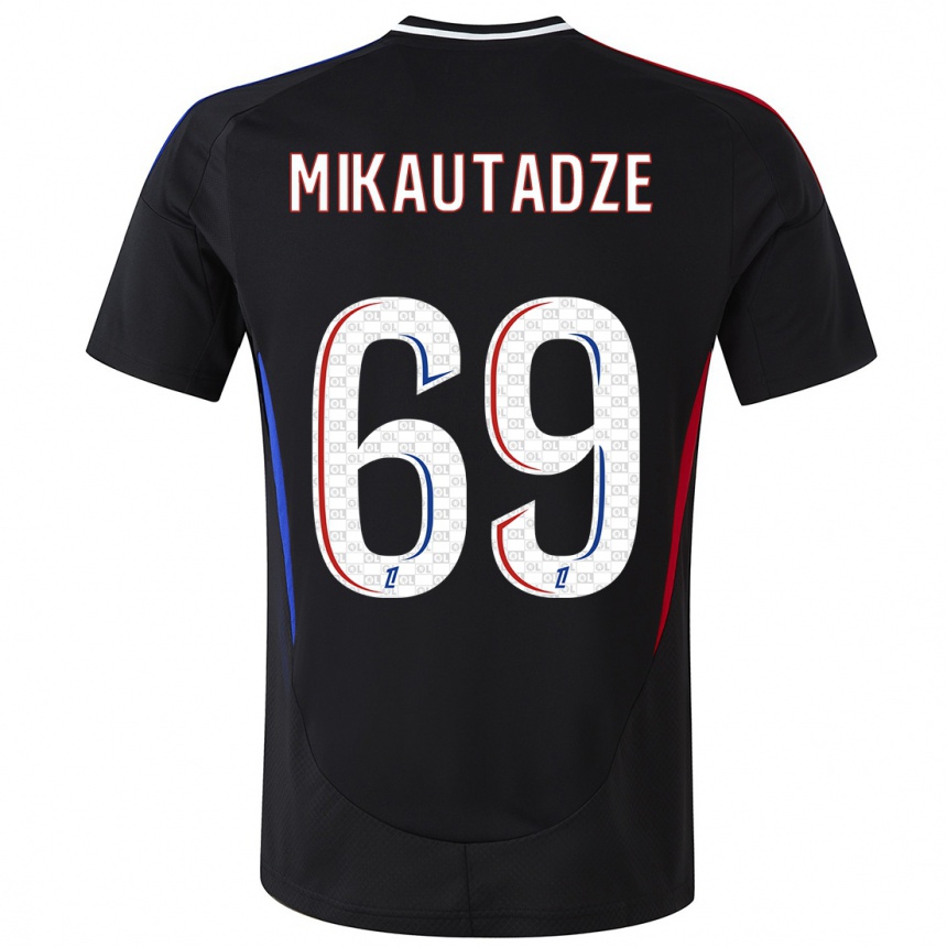 Niño Fútbol Camiseta Georges Mikautadze #69 Negro 2ª Equipación 2024/25 México