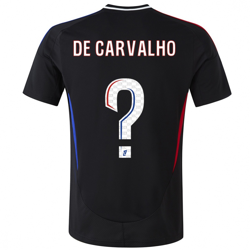 Niño Fútbol Camiseta Mathys De Carvalho #0 Negro 2ª Equipación 2024/25 México