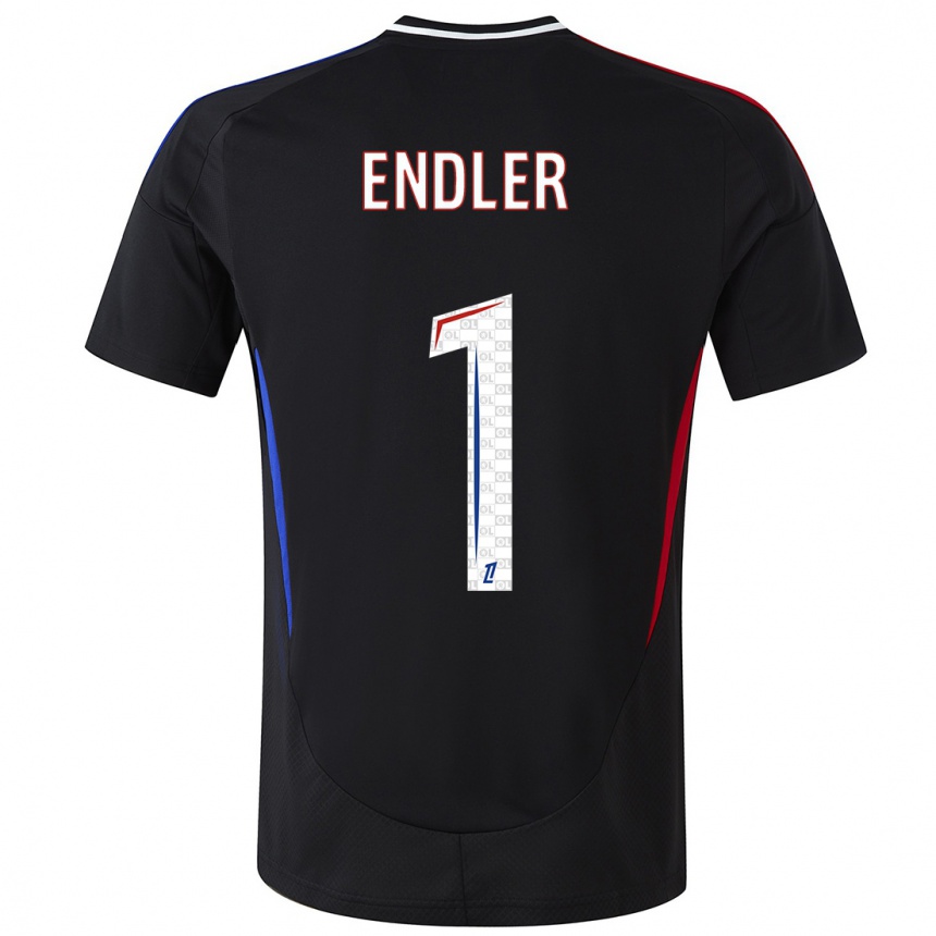 Niño Fútbol Camiseta Christiane Endler #1 Negro 2ª Equipación 2024/25 México