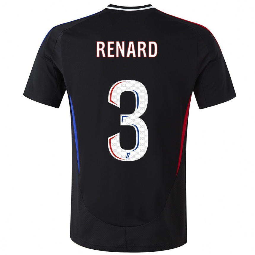 Niño Fútbol Camiseta Wendie Renard #3 Negro 2ª Equipación 2024/25 México