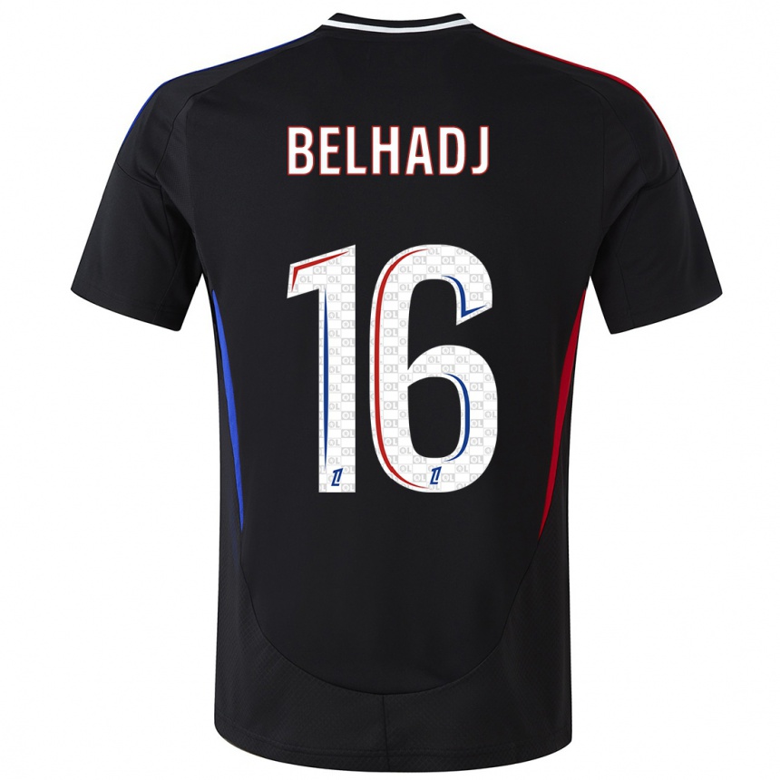 Niño Fútbol Camiseta Féerine Belhadj #16 Negro 2ª Equipación 2024/25 México