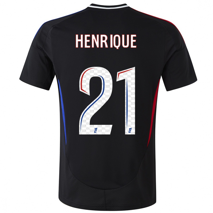 Niño Fútbol Camiseta Henrique #21 Negro 2ª Equipación 2024/25 México