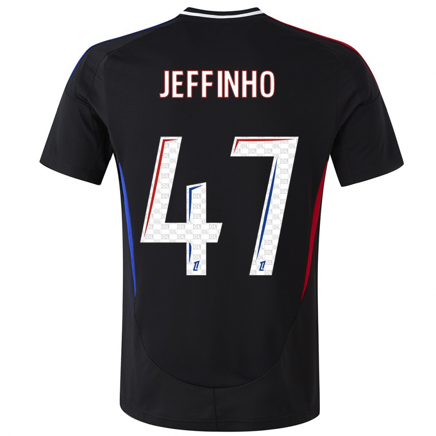 Niño Fútbol Camiseta Jeffinho #47 Negro 2ª Equipación 2024/25 México