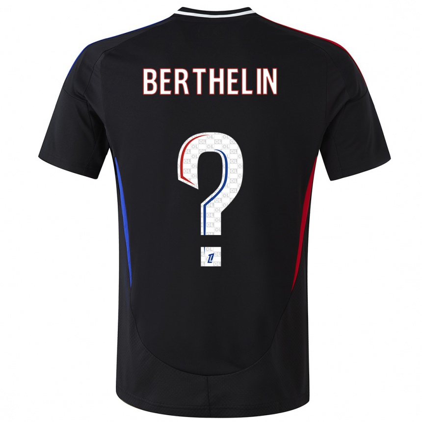 Niño Fútbol Camiseta Romain Berthelin #0 Negro 2ª Equipación 2024/25 México