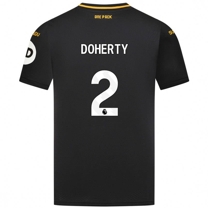 Niño Fútbol Camiseta Matt Doherty #2 Negro 2ª Equipación 2024/25 México