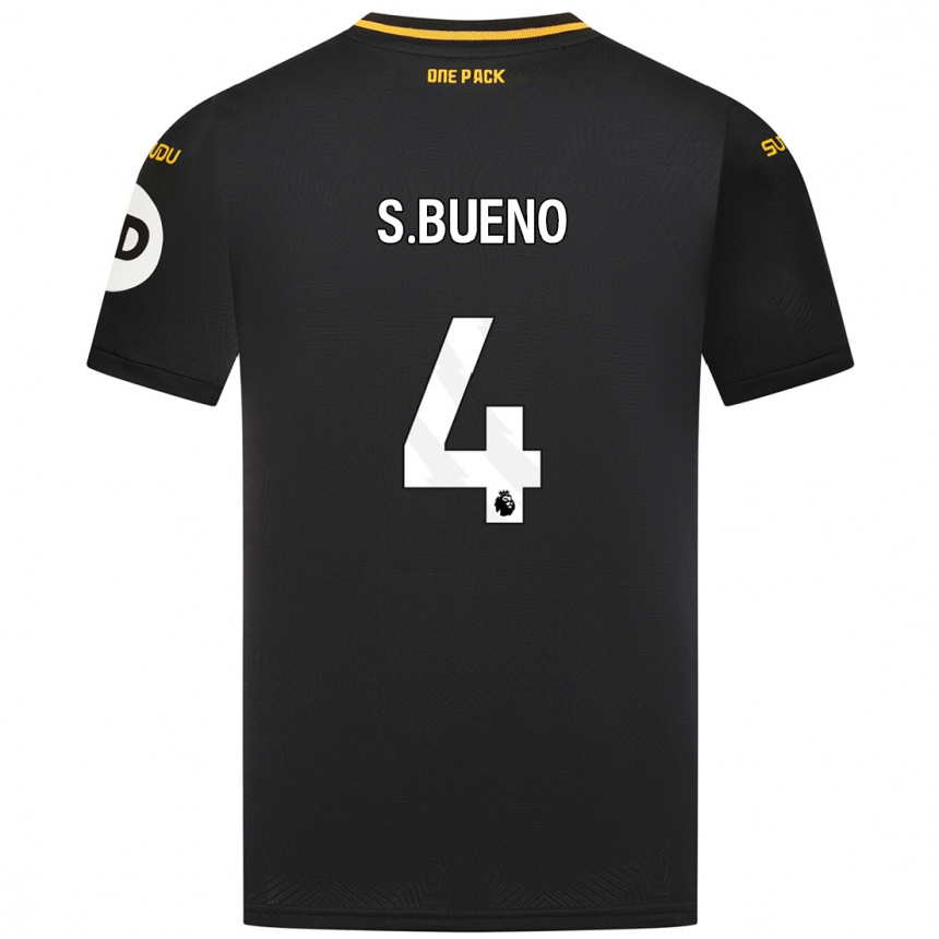 Niño Fútbol Camiseta Santiago Bueno #4 Negro 2ª Equipación 2024/25 México