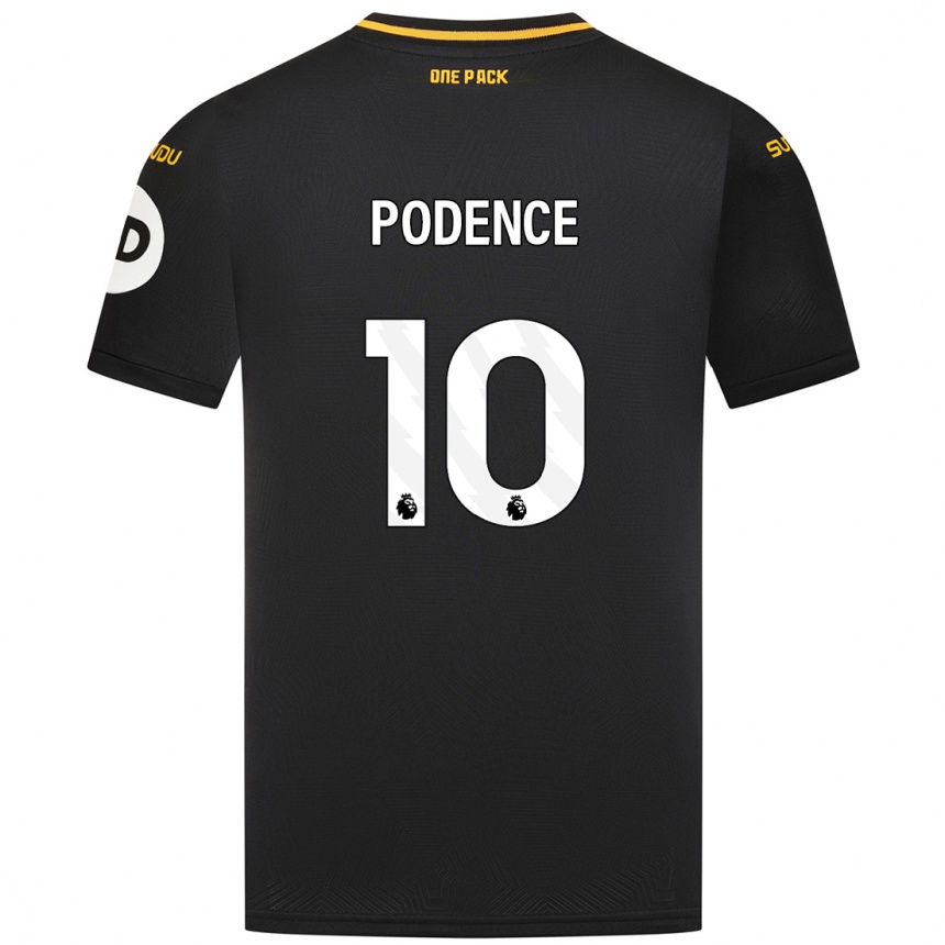 Niño Fútbol Camiseta Daniel Podence #10 Negro 2ª Equipación 2024/25 México