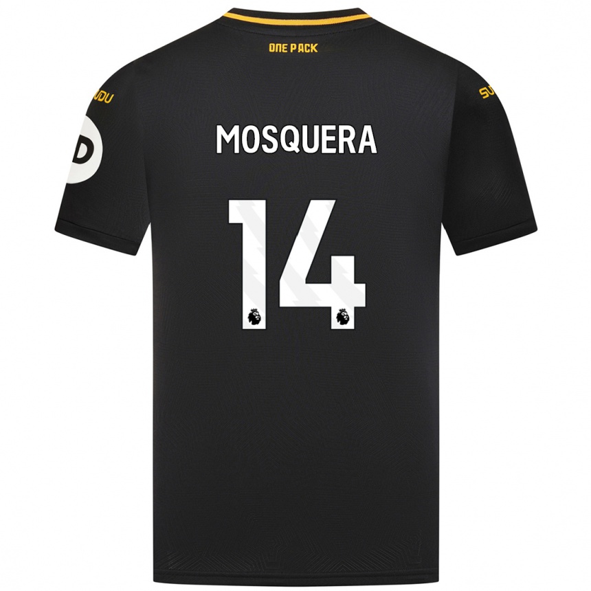 Niño Fútbol Camiseta Yerson Mosquera #14 Negro 2ª Equipación 2024/25 México