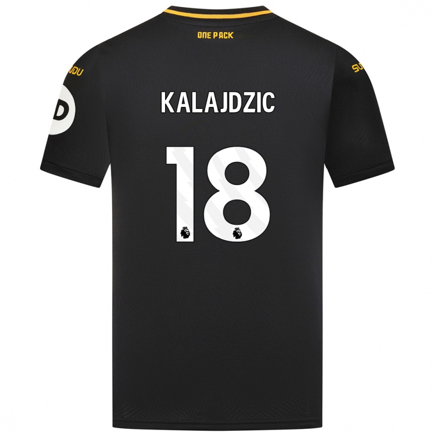 Niño Fútbol Camiseta Sasa Kalajdzic #18 Negro 2ª Equipación 2024/25 México