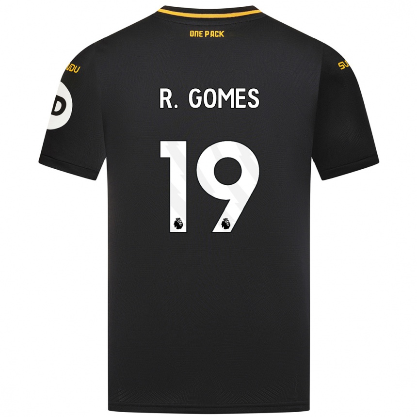 Niño Fútbol Camiseta Rodrigo Gomes #19 Negro 2ª Equipación 2024/25 México