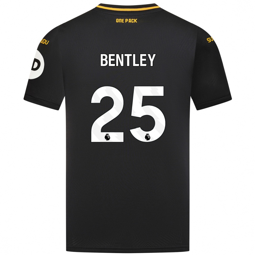 Niño Fútbol Camiseta Daniel Bentley #25 Negro 2ª Equipación 2024/25 México