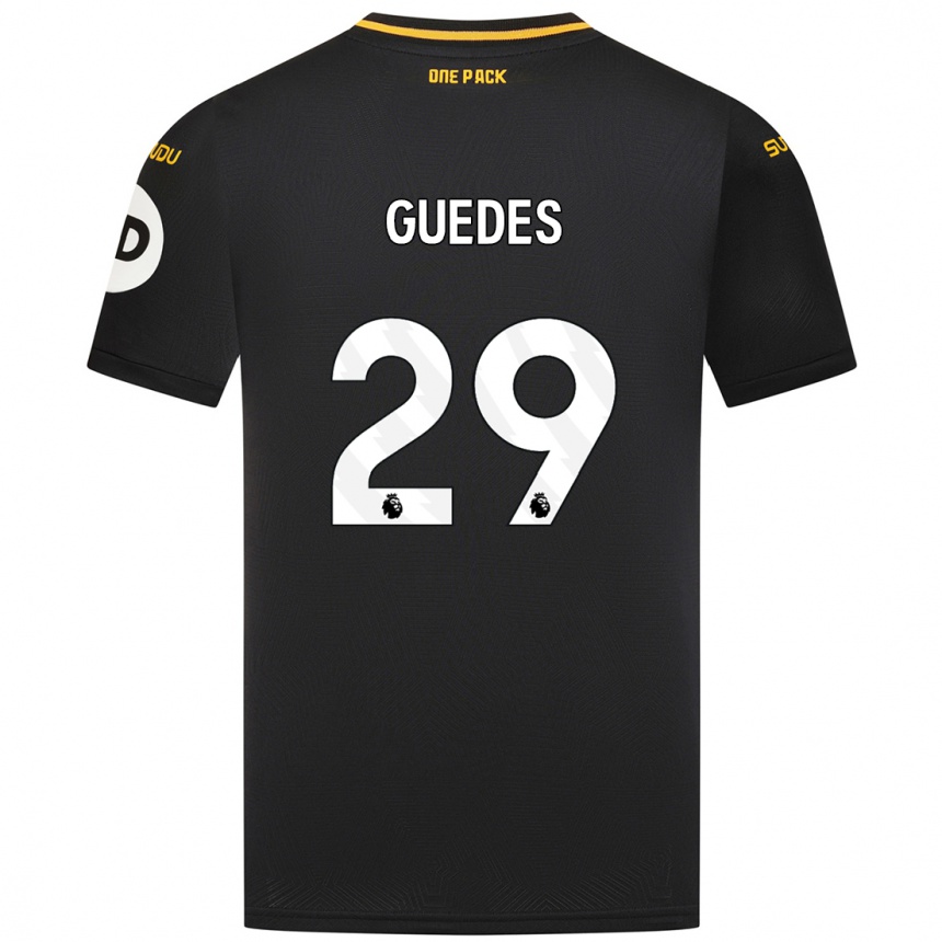 Niño Fútbol Camiseta Gonçalo Guedes #29 Negro 2ª Equipación 2024/25 México