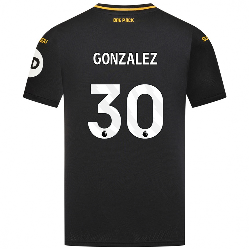 Niño Fútbol Camiseta Enso González #30 Negro 2ª Equipación 2024/25 México