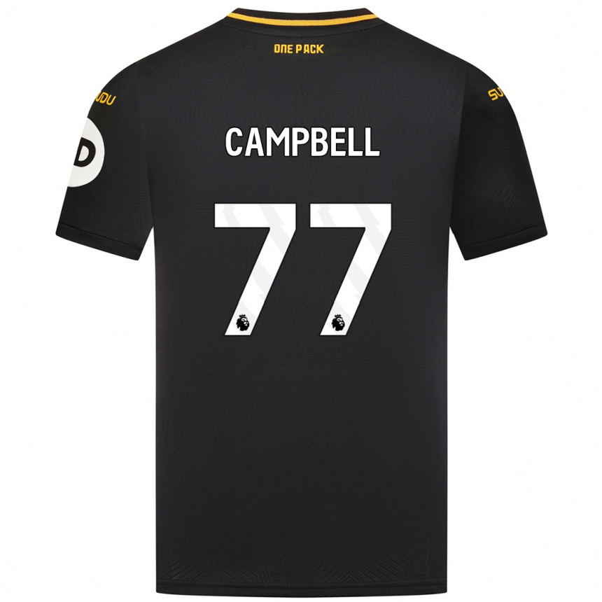 Niño Fútbol Camiseta Chem Campbell #77 Negro 2ª Equipación 2024/25 México