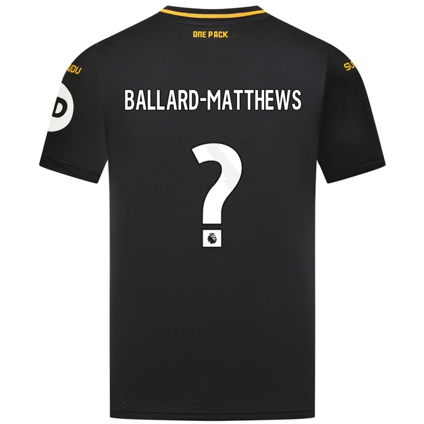 Niño Fútbol Camiseta Emilio Ballard-Matthews #0 Negro 2ª Equipación 2024/25 México