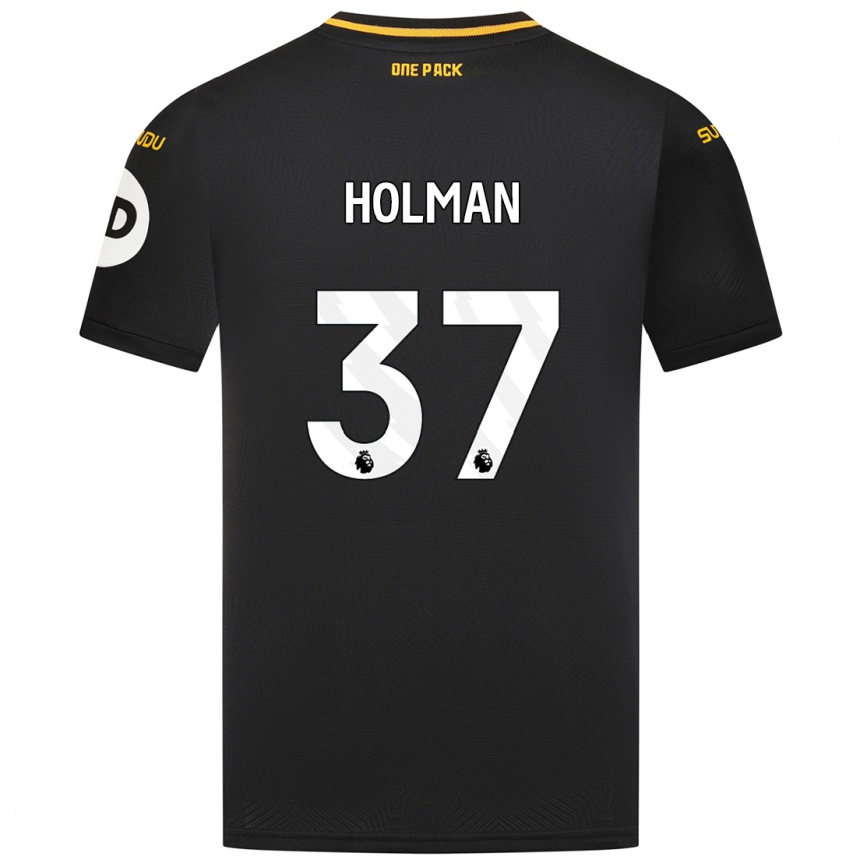 Niño Fútbol Camiseta Fletcher Holman #37 Negro 2ª Equipación 2024/25 México