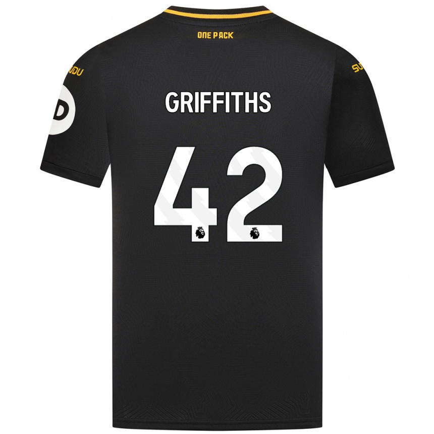 Niño Fútbol Camiseta Harvey Griffiths #42 Negro 2ª Equipación 2024/25 México