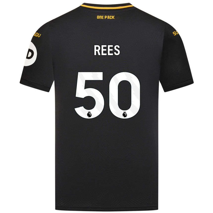 Niño Fútbol Camiseta Mason Rees #50 Negro 2ª Equipación 2024/25 México