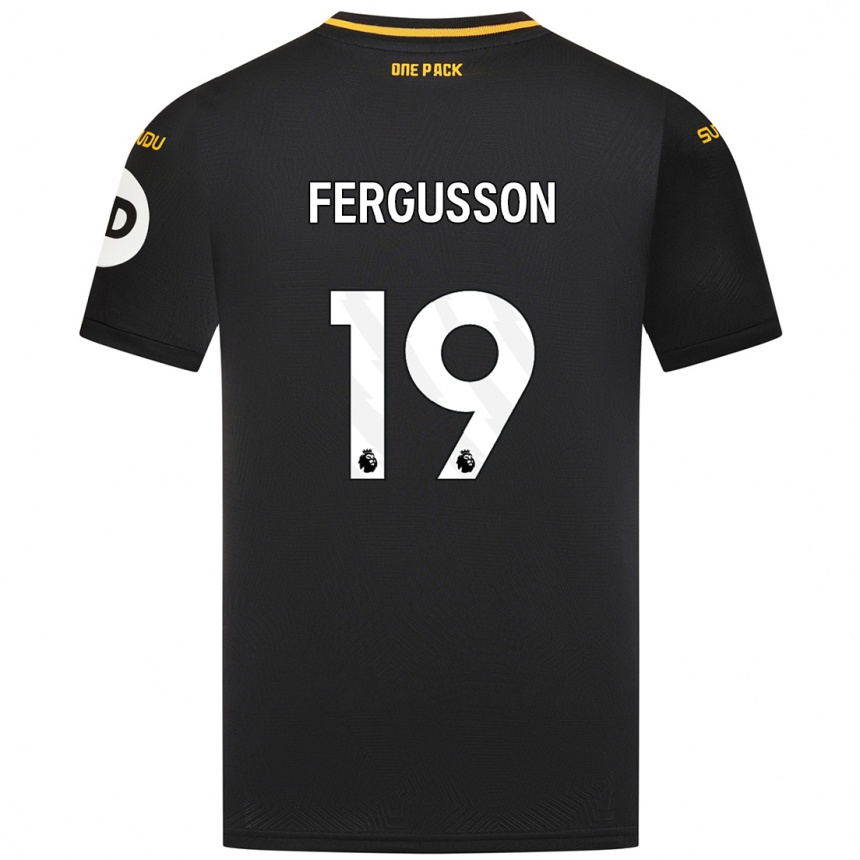 Niño Fútbol Camiseta Liv Fergusson #19 Negro 2ª Equipación 2024/25 México