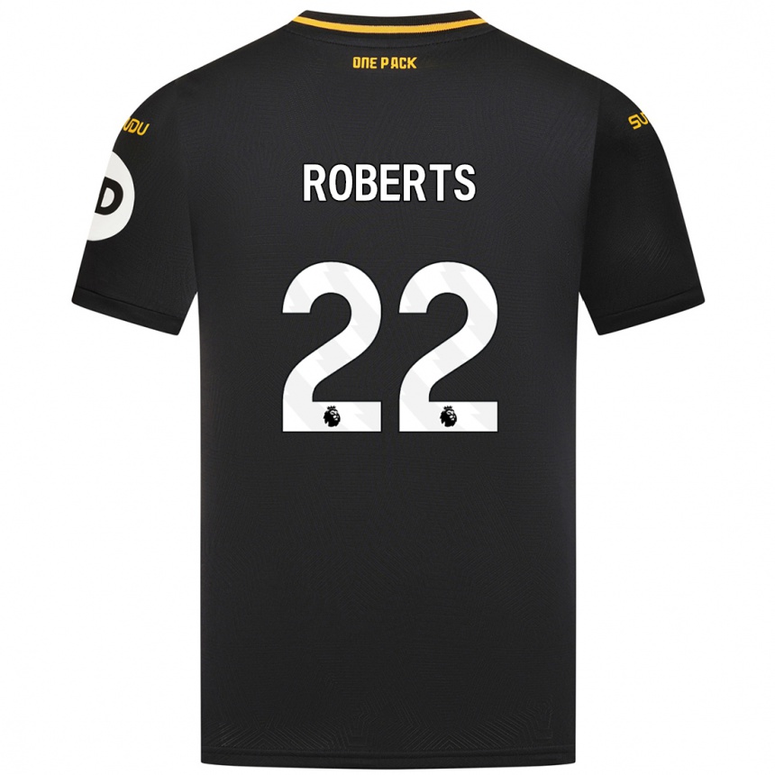 Niño Fútbol Camiseta Beth Roberts #22 Negro 2ª Equipación 2024/25 México