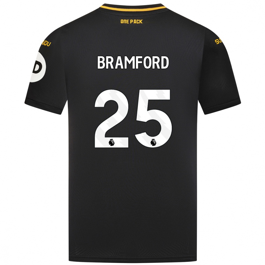 Niño Fútbol Camiseta Sophie Bramford #25 Negro 2ª Equipación 2024/25 México