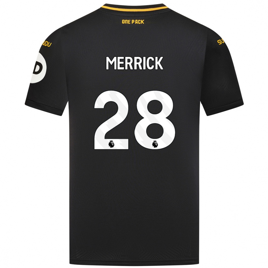 Niño Fútbol Camiseta Beth Merrick #28 Negro 2ª Equipación 2024/25 México