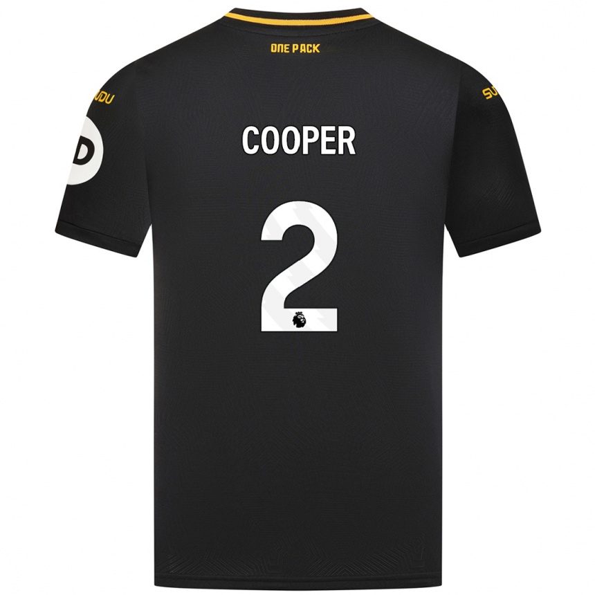 Niño Fútbol Camiseta Laura Cooper #2 Negro 2ª Equipación 2024/25 México