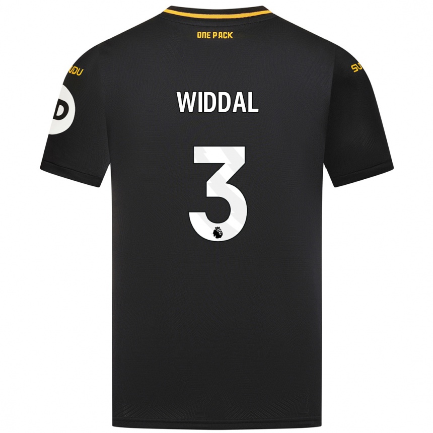 Niño Fútbol Camiseta Natalie Widdal #3 Negro 2ª Equipación 2024/25 México