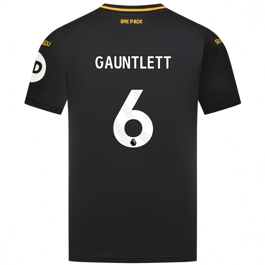 Niño Fútbol Camiseta Maz Gauntlett #6 Negro 2ª Equipación 2024/25 México