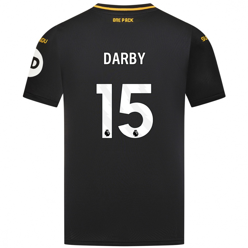 Niño Fútbol Camiseta Kelly Darby #15 Negro 2ª Equipación 2024/25 México