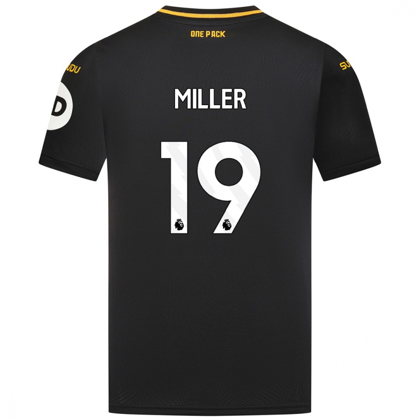 Niño Fútbol Camiseta Ali Miller #19 Negro 2ª Equipación 2024/25 México