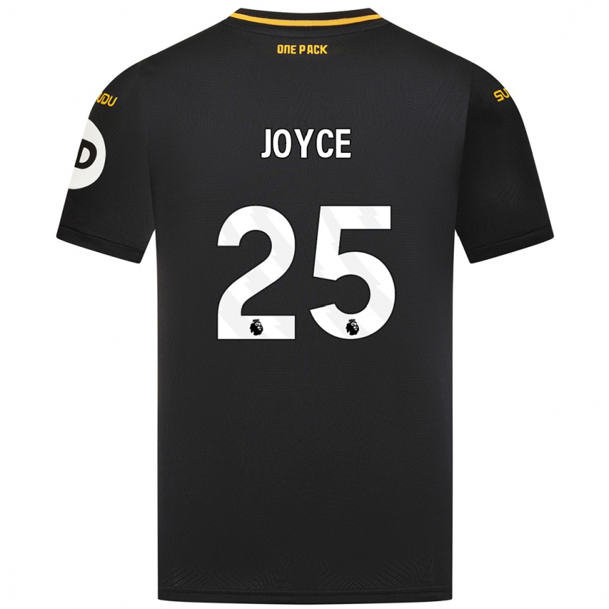 Niño Fútbol Camiseta Leonie Joyce #25 Negro 2ª Equipación 2024/25 México