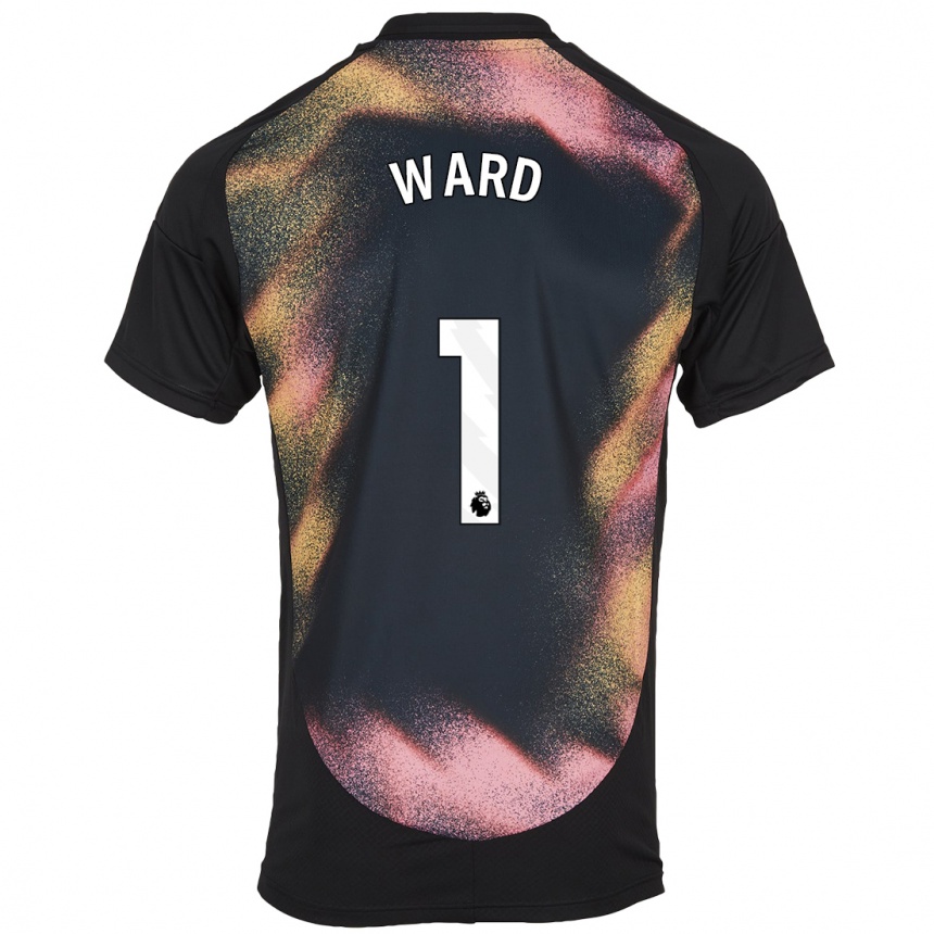 Niño Fútbol Camiseta Danny Ward #1 Negro Blanco 2ª Equipación 2024/25 México