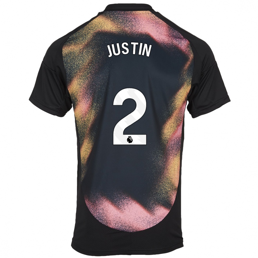 Niño Fútbol Camiseta James Justin #2 Negro Blanco 2ª Equipación 2024/25 México