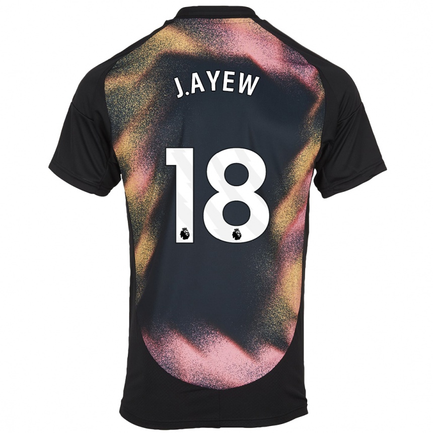 Niño Fútbol Camiseta Ayew #18 Negro Blanco 2ª Equipación 2024/25 México