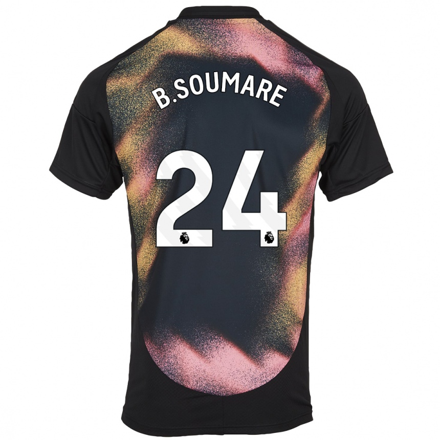 Niño Fútbol Camiseta Boubakary Soumaré #24 Negro Blanco 2ª Equipación 2024/25 México