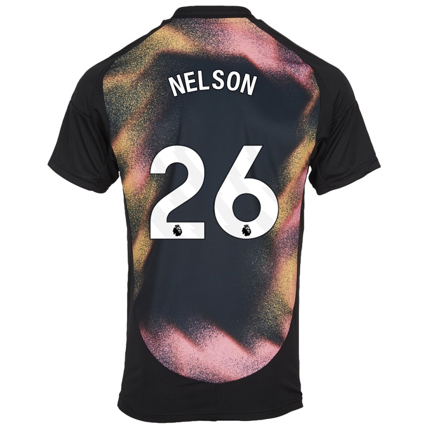 Niño Fútbol Camiseta Ben Nelson #26 Negro Blanco 2ª Equipación 2024/25 México